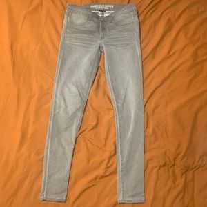 grey american eagle jeggings